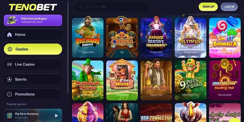 Populära spelautomater hos Tenobet