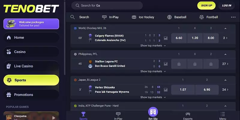 Tenobet-Sportwetten
